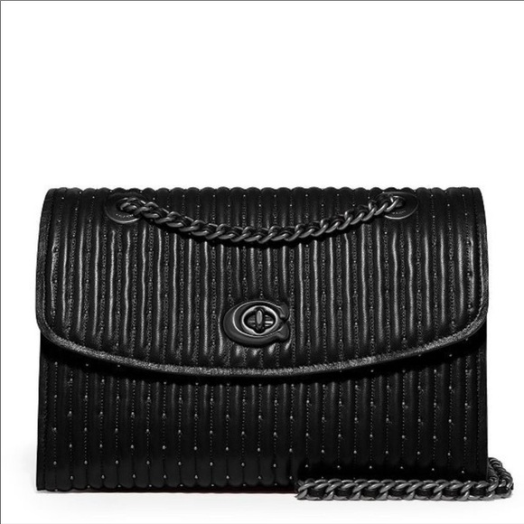 NWT Coach Black Quilted Parker with Rivets - Picture 2 of 9